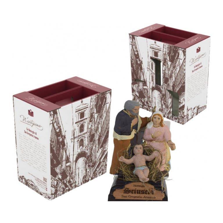 STRENNA NATIVITA' SU LEGNO (SCIUSCIA) (1 pz)